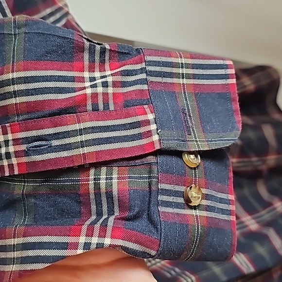 Brooks Brothers 100% Supima Madison Cotton Plaid Button Down in Men's Large EUC - Picture 6 of 6